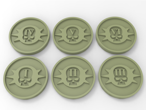 death guard objective markers 30k 40k chaos csm horus marines space warhammer 3d print model - Mito3D