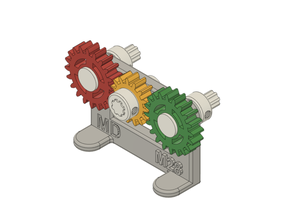 m28 model spur gear trains 3d printer printing 3d print model - Mito3D