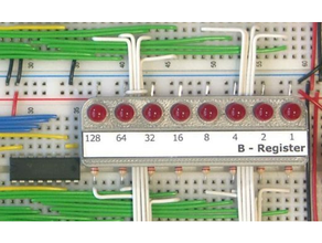 protoboard led rótulo beneater de experimentação cpu diodo emissor luz sinal 3d print model - Mito3D