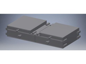 Schubladen w regler creality ender 3 pro - dual Doppel-Schubladen 3d print model - Mito3D