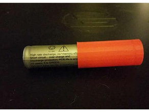 flashlight battery sleeve 3d print model - Mito3D
