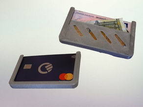 ince ve minimalist cüzdan - 3 kart sahibinin para banknot klibi kartı sahibi paralar tutucu 3d print model - Mito3D