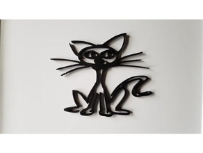 shocky gatto wall art 3d print model - Mito3D
