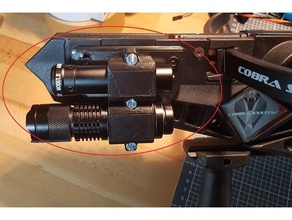armbrust laser lampen halterung f r crossbow cobra r9 lamp lasermount led montage 3d print model - Mito3D