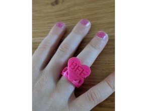 ring bff heart 3d print model - Mito3D