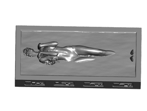 3rd carbonite encased sexy girl w optional control panels 2 stands starwars star wars woman 3d print model - Mito3D