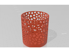 kerzen stifteschale - Kerze-Bleistift-cup Kerze Bleistift-cup Bleistift-Halter voronoi voronoi-design mesh voronoi-Stil 3d print model - Mito3D