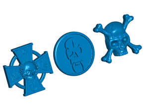 set 2 cranio frigorifero lavagna magneti magnete del teschi magnetica 3d print model - Mito3D