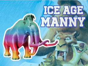 manny âge de glace l'âge dessin animé personnage caractère dé amusant monoprice sélectionnez mini scrat sid côté 3d print model - Mito3D