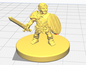 halfling guerrier, chasseur, paladin échelle 28mm le mdn miniature mini hobbit 3d print model - Mito3D