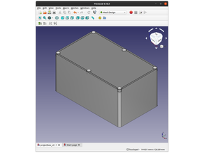parameterized project box created freecad 3d print model - Mito3D