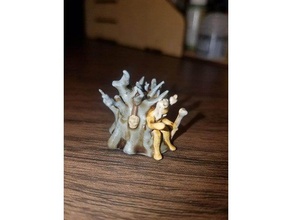 orman cadısı 15 mm 18mm dnd minyatür Minyatürler cadı 3d print model - Mito3D