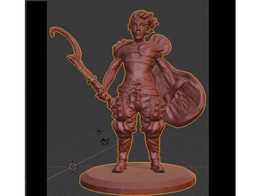 fighter miniature dnd tabletop 3d print model - Mito3D