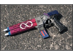 borderlands infinity pistol 2 gun prop 3d print model - Mito3D