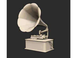 Grammophon-x2 nennen cthulhu Zylinder phonograph 3d print model - Mito3D