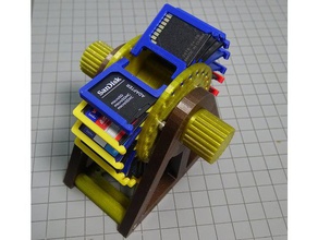 sd titular de la tarjeta rolodex estilo índice memoria micro rotary almacenamiento 3d print model - Mito3D