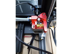 creality dual gears extruder wire loom bracket cr10s pro ender 3 3d print model - Mito3D