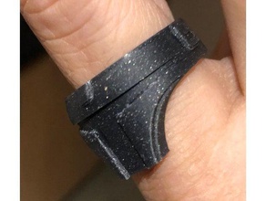 mandalorian ring 21 mm çaplı boyutu Toptan Bayan Moda Takı ilham yüzük starwars 3d print model - Mito3D