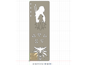 witcher bookmark marque page marque-page 3d print model - Mito3D