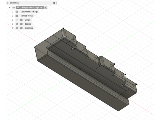 Brücke, Sattel, che 3D print model - Mito3D
