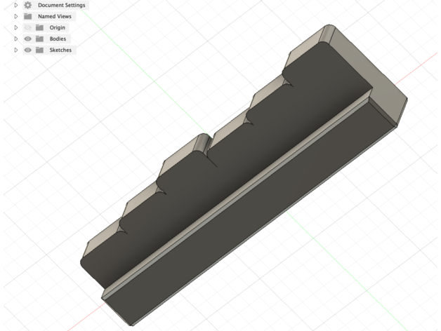 bridge saddle gauge left 3D print model - Mito3D