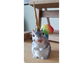 squirrelicorn animal de la fantasía jardín ornamento ardilla unicornio 3d print model - Mito3D
