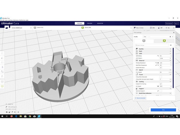 gire a la mesa de centro acdc logotipo 3D print model - Mito3D