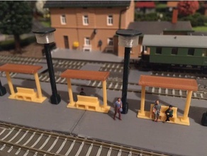 tt scale train Bank Modelleisenbahnen skalieren Zug tt-Maßstab 3d print model - Mito3D