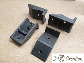 jonction renfort et pied meuble - furniture reinforcement junction leg 3d print model - Mito3D