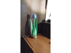 lampe fleur de la flor bricoloup decoración lámpara tulipán tulipe 3d print model - Mito3D