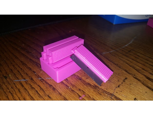 Einzel-Klinge, Sicherheit blade block 3D print model - Mito3D