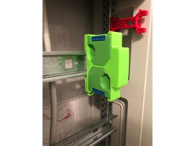 shelly dimmer double din rail clip 3D print model - Mito3D