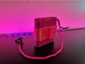 strap clip 18650 case battery dji fpv goggles mount 3d print model - Mito3D