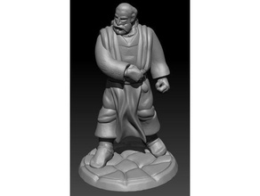 elder cleric - remix male barbarian 28mm dnd miniature miniatures rpg tabletop 3d print model - Mito3D