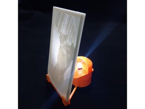lithophane titular a montagem da base de dados diodo emissor luz litofania fotografia 3d print model - Mito3D