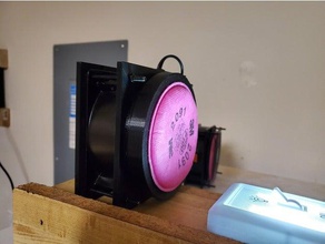 mini système de filtration d'air filtre à air la poussière purification wookworking 3d print model - Mito3D