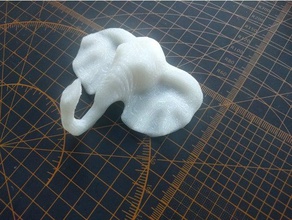 elephant coat hanger bigger hook animal wall 3d print model - Mito3D