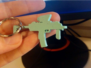 hk mp7 keychain firearm gun keyring rainbow six siege 3d print model - Mito3D