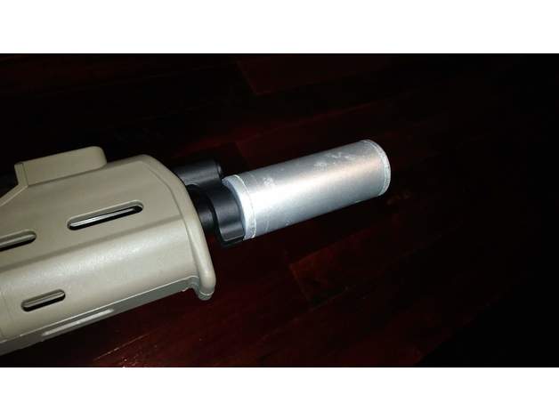 universal longitud supresor de gel blaster consejos - 14mm ccw monte bola 3D print model - Mito3D