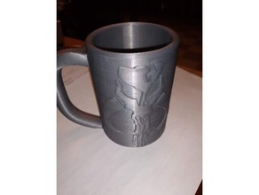 mando mug soda holder 3d print model - Mito3D