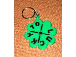 multicolor rotierenden irish lucky clover Schlüsselanhänger 4-Blatt Klee fidget irische keychain Glück 3d print model - Mito3D