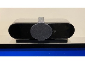 privacy cover logitech 4k pro magnetic webcam cnc machine 3d print model - Mito3D