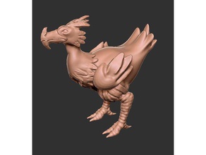 axebeak plus mount version animal bird chocobo dnd miniature pathfinder terror 3d print model - Mito3D