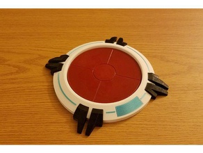 portal düğmesi coaster bilim diyafram düğme glados 1 3d print model - Mito3D