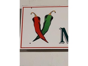 crossed chili peppers decoration mexican spanish wall mount 3d print model - Mito3D