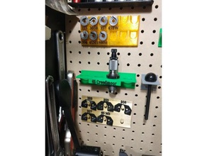 rcbs pegboard placa de guarnição titular peg board aparador 3d print model - Mito3D