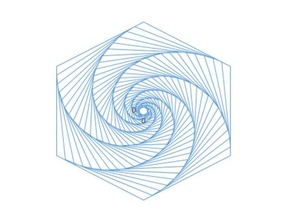 fractal hexagon spiral laser cutter christmas ornament lasercut 3d print model - Mito3D