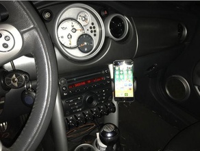car phone holder downtube mini cooper s one r50 r52 r53 mobile smartphone 3d print model - Mito3D