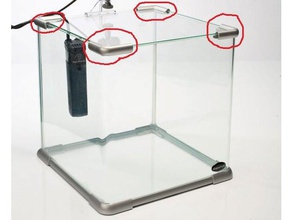 supporto vitre acquario 3d print model - Mito3D