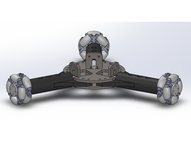 omnidirezionale robot piattaforma omni wheel la robotica 3D print model - Mito3D